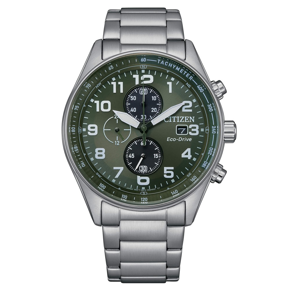 Orologio Uomo Citizen Crono verde Urban - CA0770-72X